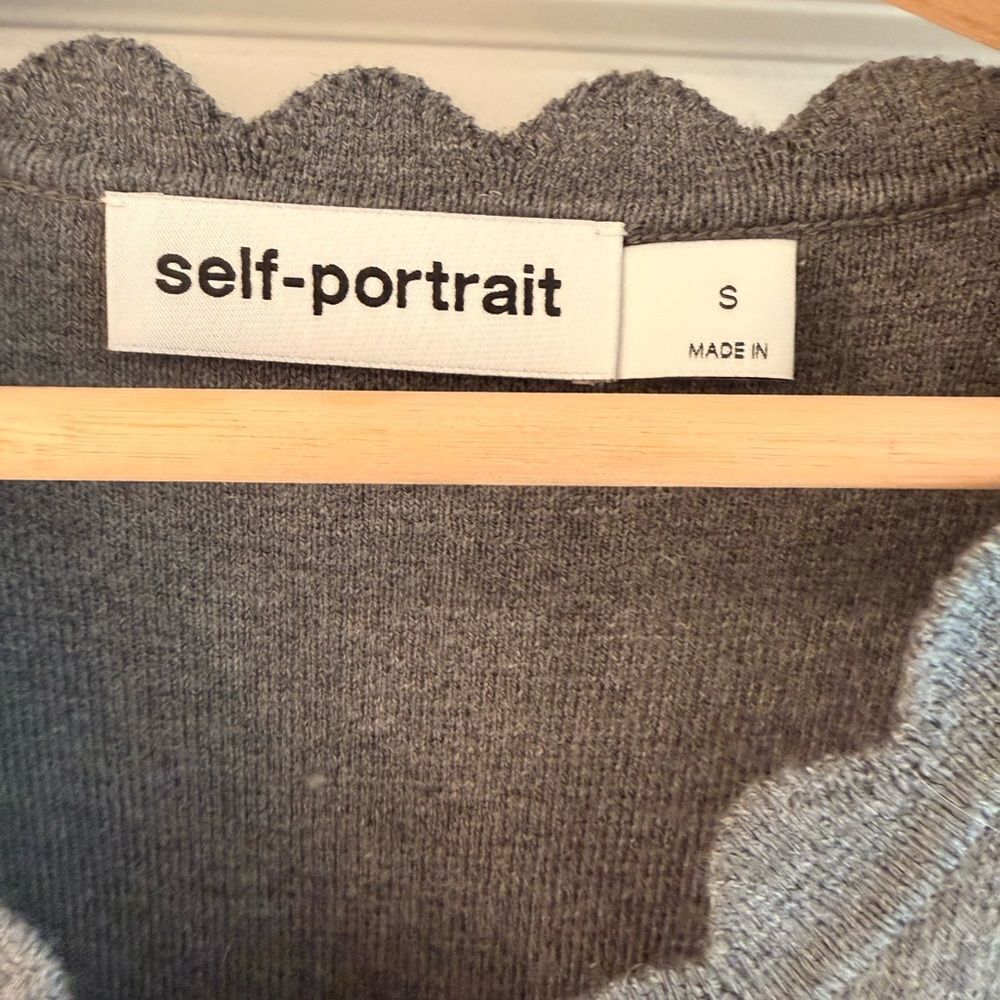 Self-Portrait Gray Peplum Midi Dress - Picture 11 of 14
